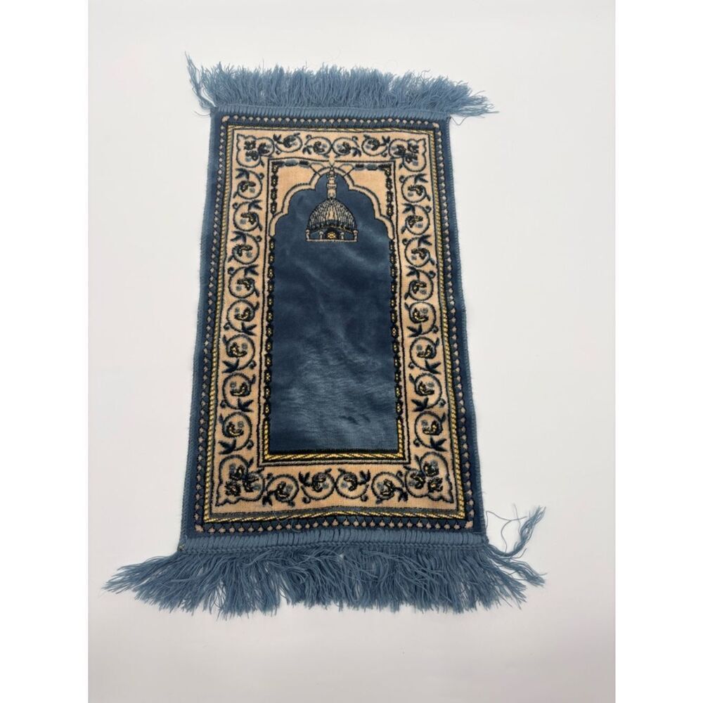 Blue and Cream Turkish Prayer Rug